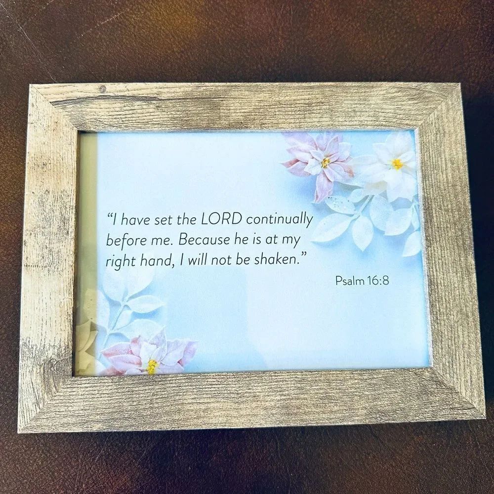 Psalm Bible Verse Framed Floral Decor